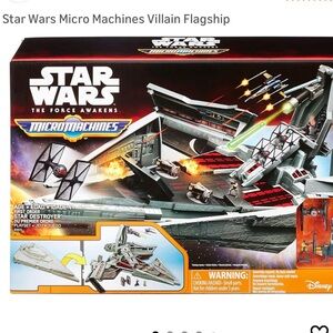 Star Wars Micro Machines Gray and Red Star Destroyer Playset